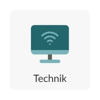 Ein Computer mit einem W-Lan Symbol